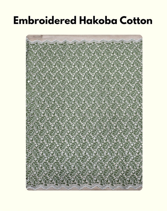 Embroidered Hakoba Cotton
