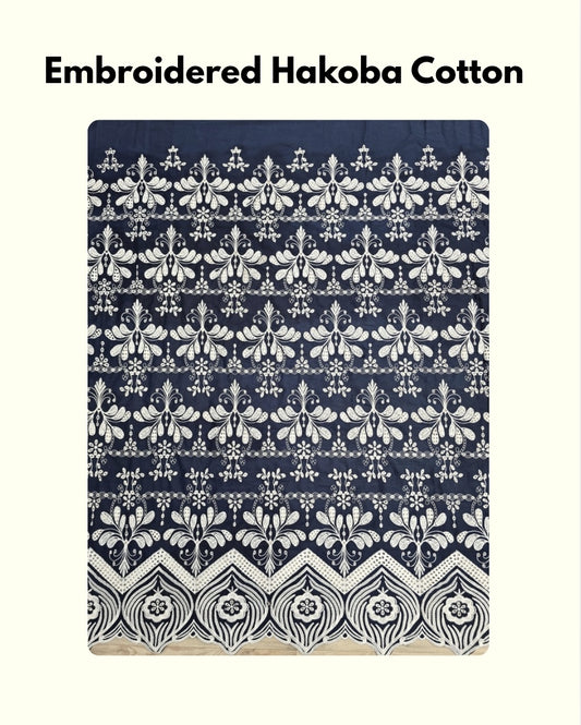 Embroidered Hakoba Cotton